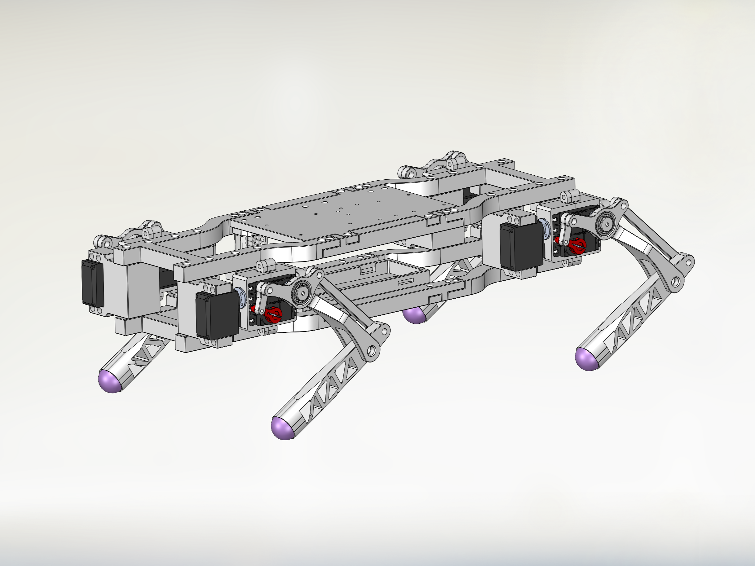 SolidWorks model of the quadruped body
