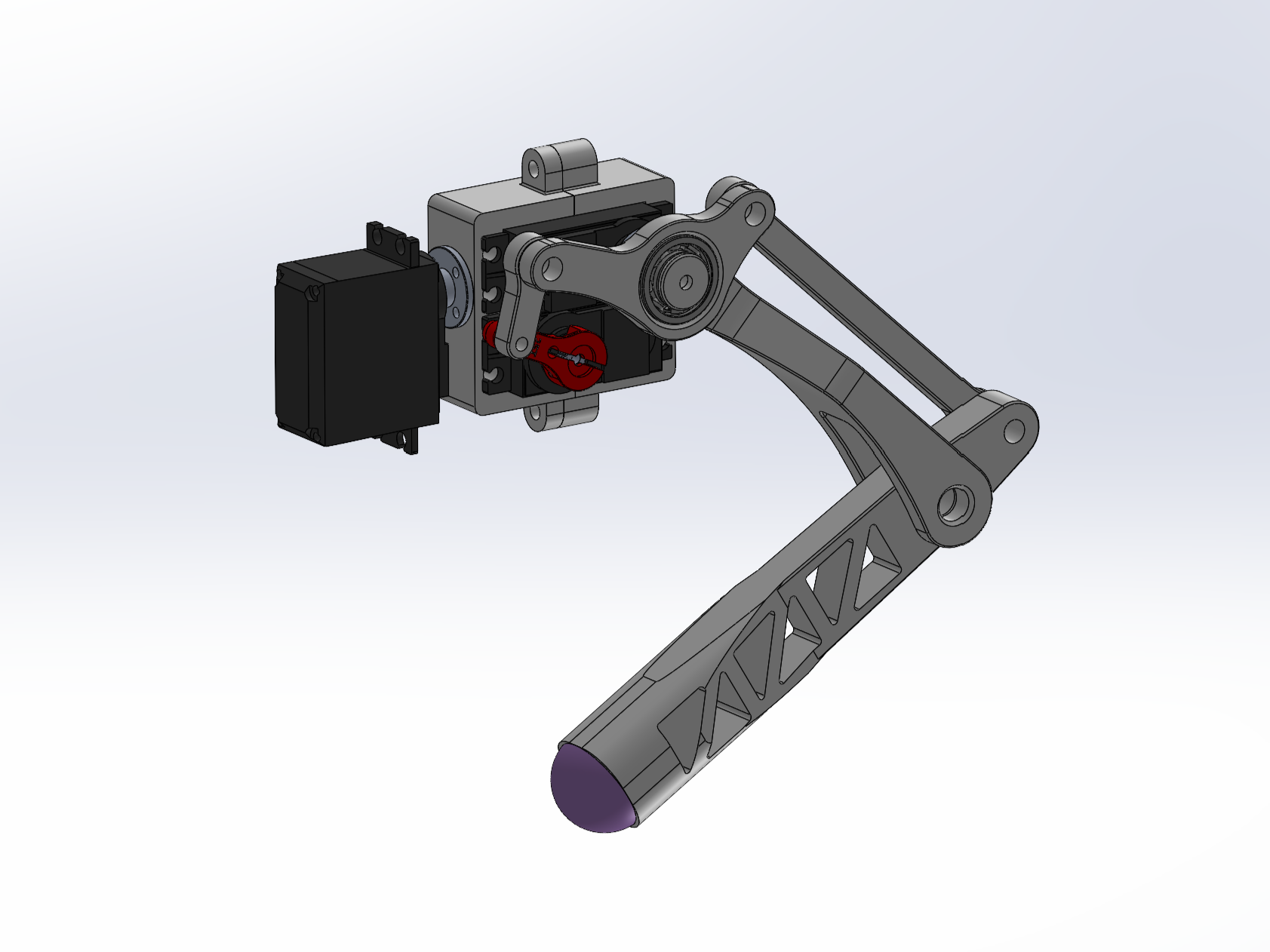 SolidWorks model of the quadruped leg